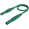SKS Hirschmann MAL S GG-B 50/2,5 gn bezpečnostné meracie káble [4mm bezpečnostné zástrčka - 4mm bezpečnostná zdierka] 50 cm zelená 1 ks; 934045104