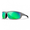 Slnečné okuliare GRID Captivate Polarized - Green Mirror - Amber - Matte Cool Grey