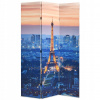 Paraván vidaXL Paríž v noci polyester 120x170 cm