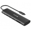 Swissten usb-c hub 7-in-1 (usb-c 100w, hdmi 4k, 1x usb-a 3.0, 2x usb-a 2.0, sd, micro sd) aluminium 44040202