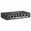 HiLook Powered by HIKVISION switch NS-0106P-35/ 4x port/ 10/100 Mbps RJ45 ports PoE / 2x 100 Mbps uplink 301802037