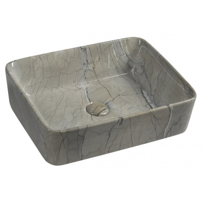 SAPHO DALMA keramické umývadlo 48x38x13 cm, hranaté, grigio MM513