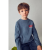 Detská bavlnená košeľa s dlhým rukávom Mayoral 4084.5D.Mini.9BYA modrá 104
