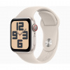 Apple Watch SE 2023 44mm (Hviezdno Biely Hliník s Bielym Športovým Remienkom), Veľkosť Remienka: S/M