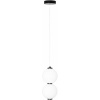 MaxLight Tama závesné svietidlo 1x16 W čierna-mliečna P0469