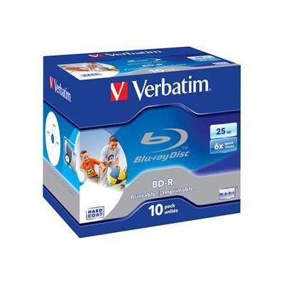 VERBATIM BD-R SL(10-Pack)Jewel/Printable/6x/25GB - predavane po 1ks 43713ks