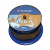 DVD-R disk, potlačiteľný, matný, no-ID, 4,7GB, 16x, 50 ks, cake box, VERBATIM