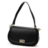 Dámska kožená kabelka čierna Luka 24-062 Dollar Shoulder and Crossbody