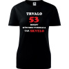 Čierne dámske tričko trvalo 53 rokov - darček k 53 narodeninám pre kamarátku XL