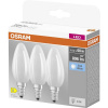 OSRAM HOMELIGHTING 4058075592575 LED En.trieda 2021 D (A - G) E14 sviečkový tvar 5.5 W = 60 W chladná biela (Ø x d) 35 mm x 100 mm 3 ks; 4058075592575