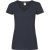 Fruit of the Loom Tričko Lady-Fit Valueweight V-Neck T s výstřihem do V, krátký rukáv, dámské COT-161398a3605 2XL Navy deep