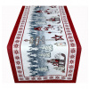 Vianočný gobelínový behúň na stôl Severný pól Chenille IT037 40x130 cm Viacfarebná