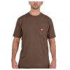 MILWAUKEE 4932493031 WT SS BR XL Prac. tričko krátkx ruk. - XL - hnedé