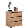 Carryhome KOMODA, antracitová, farba duba, 80/79/48 cm - Obývacie zostavy - 000003003301