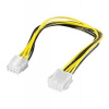 PremiumCord kn-20 Prodloužení napájecího kabelu, 8 pinů, 28 cm