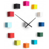 Designové nástěnné nalepovací hodiny Future Time FT3000MC Cubic multicolor