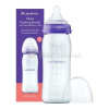 Lansinoh sklenená s NaturalWave cumľom stredný prietok MF priesvitná 240 ml 240 ml dojčenská fľaša