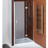 GELCO LEGRO 80cm dvere do niky s pevnou stenou v rovine, profil chróm, sklo číre, GL1280