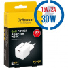 INTENSO W30C GaN, 1x USB C, Nabíjačka, 30W, biela 7803022