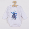 NEW BABY Dojčenské body s dlhým rukávom New Baby Towns modré - 68