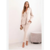 Kesi Włoski Komplet dámsky s viskózou s ozdobami a elastickými nohavicami béžový