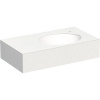 Kompaktná doska pod umývadlo so zapusteným umývadlom vpravo Intedoor TRENTA Compact biela dĺžka 90 cm až 160 cm x 50 cm S výrezom