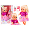 LEAN TOYS Bábika v ružových šatách, cikajúca – zvukové efekty