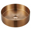 Sapho AURUM nerezové umývadlo, priemer 38cm, vrátane výpuste, meď mat AU301