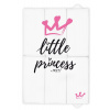 Cestovná prebaľovacia podložka, mäkká, Little Princess, Nellys, 60x40cm, biela, ružová NELLYS