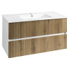 Aqualine Aqualine, PANEDA STRIP umývadlová skrinka 99,5x55x45,2cm, dub emporio, PN310
