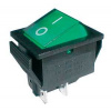 TIPA Prepínač kolískový 2pol./4pin ON-OFF 250V/15A pros. zelený