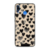 Lesklý kryt Mobiwear Glossy - Huawei Nova 3 - GA51G Černá srdíčka (Prémiové lesklé pouzdro, obal, kryt Mobiwear Glossy na mobil Huawei Nova 3 - GA51G Černá srdíčka, materiál Plast + TPU silikon - kryt
