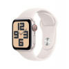 Apple Watch SE GPS + Cellular 40mm Starlight Aluminium Case with Starlight Sport Band - S/M (MXGJ3QC/A)