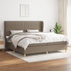 vidaXL Boxspring posteľ s matracom sivohnedý 200x200 cm látka - Šedohnedá - 164424-98840