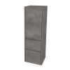 Mereo Opto kúpeľňová skrinka vysoká 125 cm, pravé otváranie, Multidecor, Betón tmavosivý CN995PBET2