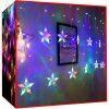Novoročný svetelný záves 108 LED RGB farieb 2,5 m hviezd 8 funkcií