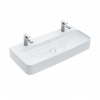 Villeroy & Boch Finion Dvojumývadlo bez prepadu, 100x47 cm, s CeramicPlus, alpská biela 41681LR1