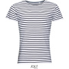 SOL's Collection Tričko Miles Men, pruhované, krátký rukáv, pánské COT25139890804-white/navy XL Bílá/navy