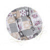 Bellatex Sedák DITA kulatý prošívaný, Patchwork love - 40 cm
