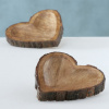 Boltze Home Drevená miska srdce Widdo - set 2ks