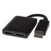 PremiumCord adaptér DisplayPort - 2x DisplayPort, rozšírenie + zrkadlenie obrazu, 4K*2K@30Hz (kportad17)