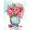 TSvetnoy, LG029e, Diamond painting - diamantové maľovanie, 40 x 50 cm, Pivonky