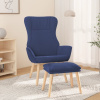 Relaxačné kreslo s podnožkou modré látka-ForU-3097886