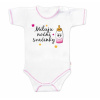 Body krátky rukáv s vtipným textom Baby Nellys, Miluju noční svačinky, holka - 74 (6-9m)