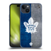 Silikonové lesklé pouzdro na mobil Apple iPhone 15 Plus - NHL - Půlené logo Toronto Maple Leafs (Silikonový lesklý kryt, obal, pouzdro na mobilní telefon Apple iPhone 15 Plus s licencovaným motivem NH
