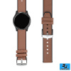 Silikónový a kožený športový remienok (šírka 20mm) – hnedá – Samsung Watch 4 (40/42/44/46mm) / Watch 3 41mm / Watch 42mm / Watch Active / GTS / Ignite
