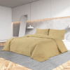 Sada ložního prádla taupe 260 x 220 cm lehké mikrovlákno Hnědošedá 135997