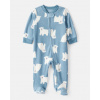CARTERS CARTER'S Overal na zips fleece Sleep & Play blue Polar bear chlapec NB/veľ.56