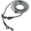 PafDog Prepínacia nastaviteľná vôdzka 8 mm, sivo-čierne 1,5 m