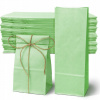 100x Taška ZELENÁ PASTELOVÁ Papierová 100x70x280mm na SLADKOSTI NARODENINY